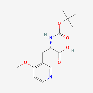 molecular formula C14H20N2O5 B13661173 (S)-2-((tert-Butoxycarbonyl)amino)-3-(4-methoxypyridin-3-yl)propanoic acid 