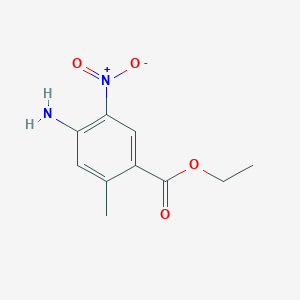 molecular formula C10H12N2O4 B13661182 Ethyl 4-amino-2-methyl-5-nitrobenzoate 