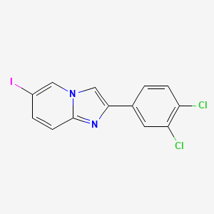 molecular formula C13H7Cl2IN2 B13661183 2-(3,4-Dichlorophenyl)-6-iodoimidazo[1,2-a]pyridine 