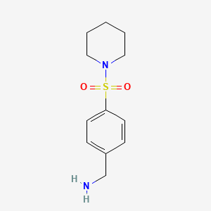 molecular formula C12H18N2O2S B1366119 (4-(Piperidin-1-ylsulfonyl)phenyl)methanamine CAS No. 205259-71-8