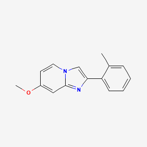 molecular formula C15H14N2O B13661191 7-Methoxy-2-(o-tolyl)imidazo[1,2-a]pyridine 