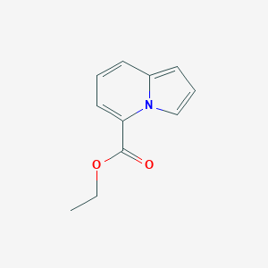 molecular formula C11H11NO2 B13661206 Ethyl indolizine-5-carboxylate 