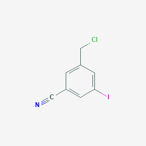 molecular formula C8H5ClIN B13661215 3-(Chloromethyl)-5-iodobenzonitrile 