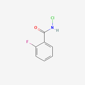 molecular formula C7H5ClFNO B13661240 Benzamide, N-chloro-2-fluoro- CAS No. 446-23-1