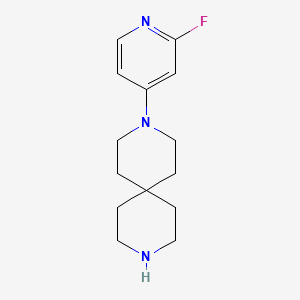 molecular formula C14H20FN3 B13661252 3-(2-Fluoropyridin-4-yl)-3,9-diazaspiro[5.5]undecane 