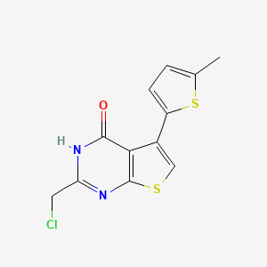 molecular formula C12H9ClN2OS2 B1366126 2-(chloromethyl)-5-(5-methylthien-2-yl)thieno[2,3-d]pyrimidin-4(3H)-one 