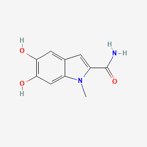 molecular formula C10H10N2O3 B13661283 5,6-Dihydroxy-1-methyl-1H-indole-2-carboxamide 