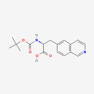 molecular formula C17H20N2O4 B13661286 (R)-2-((tert-Butoxycarbonyl)amino)-3-(isoquinolin-6-yl)propanoic acid 