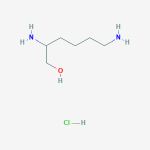 molecular formula C6H17ClN2O B13661299 2,6-Diaminohexan-1-ol hydrochloride 