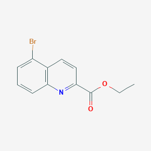 molecular formula C12H10BrNO2 B13661315 Ethyl 5-bromoquinoline-2-carboxylate 
