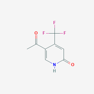 molecular formula C8H6F3NO2 B13661316 5-Acetyl-4-(trifluoromethyl)pyridin-2(1H)-one 