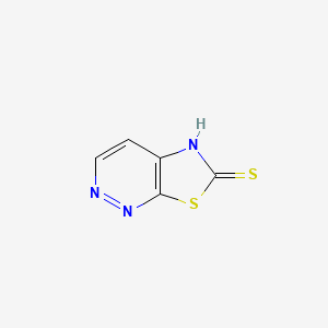 molecular formula C5H3N3S2 B13661325 Thiazolo[5,4-C]pyridazine-6(5H)-thione 