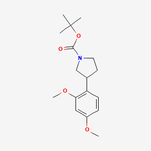 molecular formula C17H25NO4 B13661333 1-Boc-3-(2,4-dimethoxyphenyl)pyrrolidine 