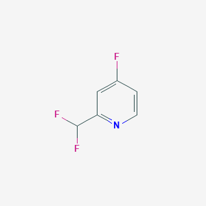molecular formula C6H4F3N B13661349 2-(Difluoromethyl)-4-fluoropyridine 