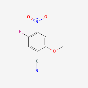 molecular formula C8H5FN2O3 B13661358 5-Fluoro-2-methoxy-4-nitrobenzonitrile 