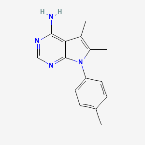 molecular formula C15H16N4 B1366136 5,6-dimethyl-7-(4-methylphenyl)-7H-pyrrolo[2,3-d]pyrimidin-4-amine CAS No. 72578-43-9