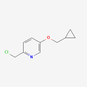molecular formula C10H12ClNO B13661384 2-(Chloromethyl)-5-(cyclopropylmethoxy)pyridine 