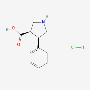 molecular formula C11H14ClNO2 B13661391 cis-4-Phenylpyrrolidine-3-carboxylic acid hydrochloride 