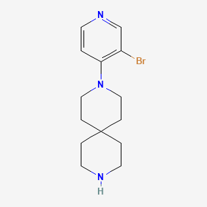 molecular formula C14H20BrN3 B13661395 3-(3-Bromopyridin-4-yl)-3,9-diazaspiro[5.5]undecane 