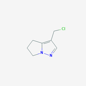 molecular formula C7H9ClN2 B13661401 3-(Chloromethyl)-5,6-dihydro-4H-pyrrolo[1,2-B]pyrazole 