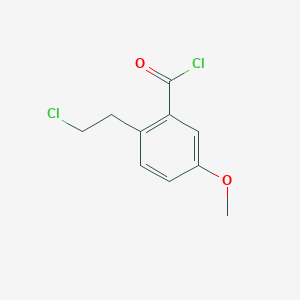 molecular formula C10H10Cl2O2 B13661409 2-(2-Chloroethyl)-5-methoxybenzoyl Chloride 
