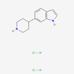 molecular formula C13H18Cl2N2 B13661429 6-(Piperidin-4-yl)-1H-indole dihydrochloride 