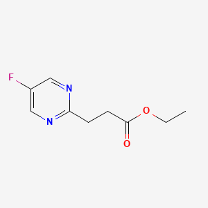 molecular formula C9H11FN2O2 B13661436 Ethyl 3-(5-fluoropyrimidin-2-yl)propanoate 