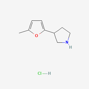 molecular formula C9H14ClNO B13661437 3-(5-Methylfuran-2-yl)pyrrolidine Hydrochloride 