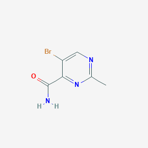 molecular formula C6H6BrN3O B13661444 5-Bromo-2-methylpyrimidine-4-carboxamide 