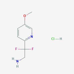 molecular formula C8H11ClF2N2O B13661447 2,2-Difluoro-2-(5-methoxypyridin-2-yl)ethanamine hydrochloride 