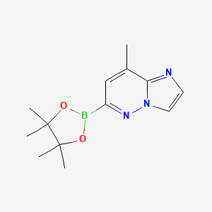 molecular formula C13H18BN3O2 B13661476 8-Methylimidazo[1,2-b]pyridazine-6-boronic Acid Pinacol Ester 