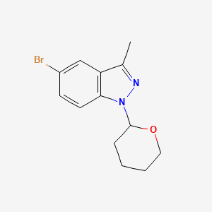 molecular formula C13H15BrN2O B13661477 5-Bromo-3-methyl-1-(tetrahydro-2H-pyran-2-yl)-1H-indazole 