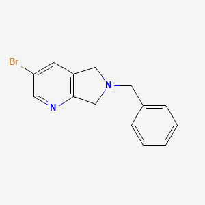 molecular formula C14H13BrN2 B13661489 6-Benzyl-3-bromo-6,7-dihydro-5H-pyrrolo[3,4-b]pyridine 