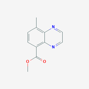 molecular formula C11H10N2O2 B13661499 Methyl 8-methylquinoxaline-5-carboxylate 