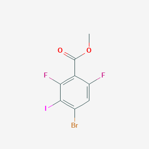 molecular formula C8H4BrF2IO2 B13661507 Methyl 4-bromo-2,6-difluoro-3-iodobenzoate 