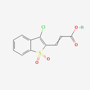 molecular formula C11H7ClO4S B1366154 3-(3-Chloro-1,1-dioxo-1-benzothiophen-2-yl)prop-2-enoic acid 