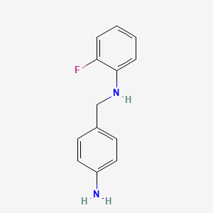 molecular formula C13H13FN2 B13661543 N-(4-Aminobenzyl)-2-fluoroaniline 