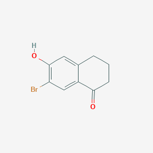 molecular formula C10H9BrO2 B13661569 7-Bromo-6-hydroxy-3,4-dihydronaphthalen-1(2H)-one 