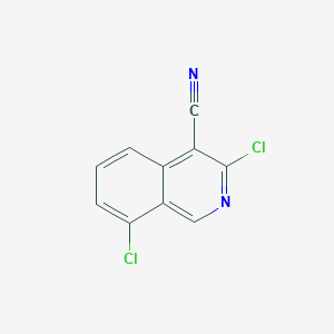 molecular formula C10H4Cl2N2 B13661578 3,8-Dichloroisoquinoline-4-carbonitrile 