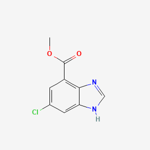 molecular formula C9H7ClN2O2 B13661586 methyl 5-chloro-1H-benzimidazole-7-carboxylate 