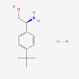 molecular formula C12H20ClNO B13661590 (S)-2-amino-2-(4-(tert-butyl)phenyl)ethan-1-ol hydrochloride 