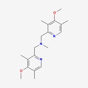 molecular formula C19H27N3O2 B13661606 1-(4-Methoxy-3,5-dimethylpyridin-2-yl)-N-((4-methoxy-3,5-dimethylpyridin-2-yl)methyl)-N-methylmethanamine CAS No. 2870003-15-7