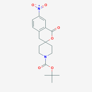molecular formula C18H22N2O6 B13661620 tert-butyl 7-nitro-1-oxospiro[4H-isochromene-3,4'-piperidine]-1'-carboxylate 