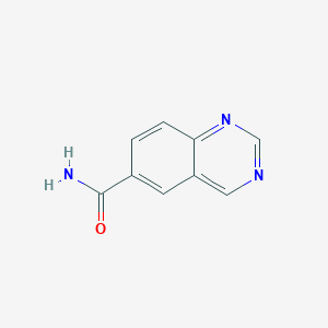 molecular formula C9H7N3O B13661624 Quinazoline-6-carboxamide 
