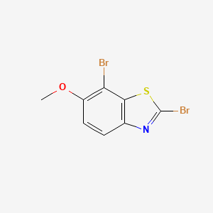 molecular formula C8H5Br2NOS B13661636 2,7-Dibromo-6-methoxy-benzothiazole 
