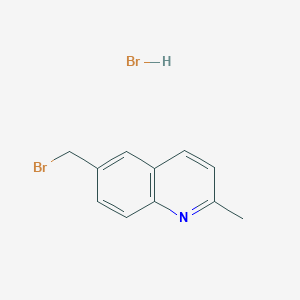 molecular formula C11H11Br2N B13661644 6-(Bromomethyl)-2-methylquinoline hydrobromide 