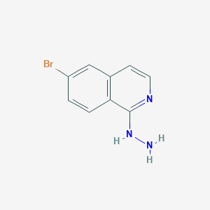 molecular formula C9H8BrN3 B13661672 6-Bromo-1-hydrazinylisoquinoline 