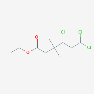 molecular formula C10H15Cl3O2 B136617 Ethyl 4,6,6-trichloro-3,3-dimethylhexanoate CAS No. 142226-75-3