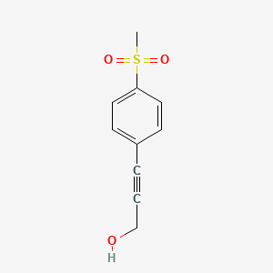 molecular formula C10H10O3S B13661731 3-[4-(Methanesulfonyl)phenyl]prop-2-yn-1-ol CAS No. 105135-96-4