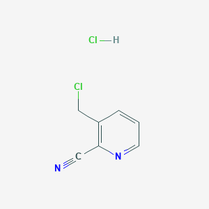 molecular formula C7H6Cl2N2 B13661736 3-(Chloromethyl)picolinonitrile hydrochloride 